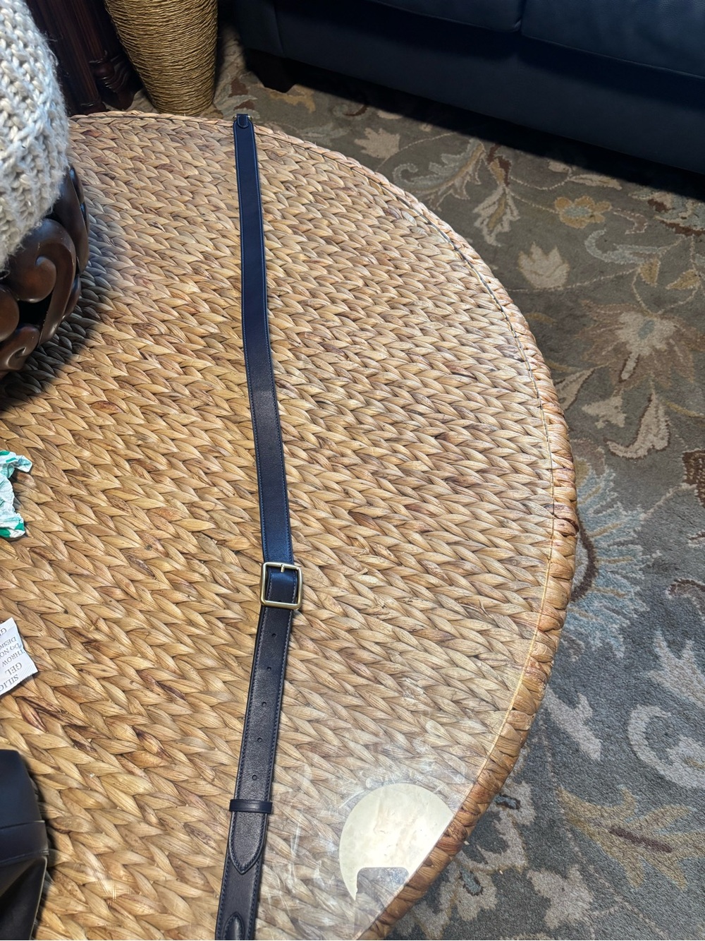Coach Empire 40 Navy Leather Satchel with Gold Hardware - Picture 7 of 14